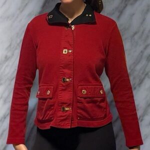 Vintage Lauren Ralph Lauren Red Knit Jacket